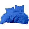 100% Egyptian Cotton Duvet Cover Set King- Calking Size - 550 Thread Count 3 Piece Bedding Set, Smooth Sateen Weave, Royal Blue 100% Comforter Cover and Two Pillow Shams view 2