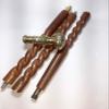 Ganga Nautical Vintage Brass Gold Handle Round Knob Walking Stick Designer Wooden Stick view 2
