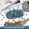 Orientrea 1.1lb Natural Crushed Blue Apatite Crystal Tumbled Chips-Blue Apatite Healing Crystals Chips Bulk, Crushed Crystal Gemstones for Crafts, Beautiful Package for Gift view 2