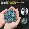 Orientrea 1.1lb Natural Crushed Blue Apatite Crystal Tumbled Chips-Blue Apatite Healing Crystals Chips Bulk, Crushed Crystal Gemstones for Crafts, Beautiful Package for Gift view 3