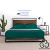 MGPS 100% Giza Egyptian Dreams Cotton, [4 PCs] 25" Extra Deep Pocket Bed Sheet Set, Giza-Cotton-My-Sheets-&-Pillow-Cases, Finest Long Staple, Soft Sateen Weave |Queen, Lake Blue| view 3