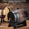 BHDD Oak Aging Barrel,3L Vintage Striped Black Red Oak Premium Wine Barrel Container With Faucet/Barrel Stand,Age Your Own Whiskey,Beer,Wine,Bourbon,Tequila,Rum For Home/Restaurant view 3