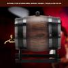 BHDD Oak Aging Barrel,3L Vintage Striped Black Red Oak Premium Wine Barrel Container With Faucet/Barrel Stand,Age Your Own Whiskey,Beer,Wine,Bourbon,Tequila,Rum For Home/Restaurant view 4