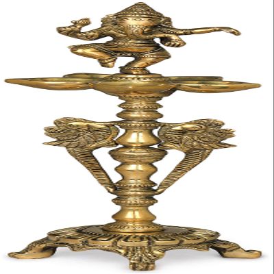 Exotic India Ganesha Lamp, Yellow