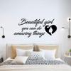 Beautiful Girl You Can Do Amazing Things Inspirational Motivation Quote Vinyl Wall Art Wall Sticker Wall Decal Decoration For Home Room Kids Room Nursery Room Girls Boys Dcor Design Size (40x40 inch) view 3