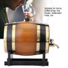 Oak Aging Barrel,3L Retro Black Striped Oak Premium Wine Barrel Storage Container With Faucet/Barrel Stand,Age Your Own Whiskey, Beer,Wine,Bourbon,Tequila,Rum For Home/Bar/Cafe view 3