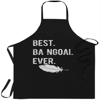 Grandmother Chef Apron Mother Day Gift - Best Ba Ngoai Ever - Vietnamese Grandma T-Shirt Gift Funny Kitchen Aprons - Grill Cook Apron 1 Size Fits All