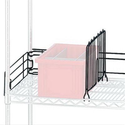 72 in. Wire Shelving Unit Back Ledges - Black
