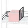 72 in. Wire Shelving Unit Back Ledges - Black view 1