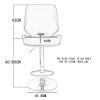 Bar Stools Set of 2Home Kitchen Counter Bar StoolsLift Comfy Chair with Backrest and Footrest 360Swivel Barstools Gray-B view 2