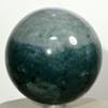63mm Multicolor Moss Agate Sphere Natural Crystal Ball Polished Chalcedony Mineral Stone - India + Stand view 2