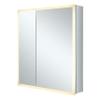 Fine Fixtures Bathroom Medicine Cabinet, Aluminum, Recessed/Surface Mount, 30" x 30", 2 Door, Mirrored w/LED view 1