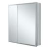 Fine Fixtures Bathroom Medicine Cabinet, Aluminum, Recessed/Surface Mount, 30" x 30", 2 Door, Mirrored w/LED view 3