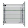 Fine Fixtures Bathroom Medicine Cabinet, Aluminum, Recessed/Surface Mount, 30" x 30", 2 Door, Mirrored w/LED view 4