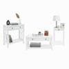 Alaterre Furniture Coventry 36" Coffee, End Tray and Console/TV Table, Set of 3, White view 1