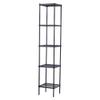 Design Ideas MeshWorks 5 Tier Full Size Metal Storage Shelving Unit Tower for Kitchen, Office, or Garage Organization, 13.8 x 13.8 x 70.9, Black view 1