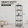 Design Ideas MeshWorks 5 Tier Full Size Metal Storage Shelving Unit Tower for Kitchen, Office, or Garage Organization, 13.8 x 13.8 x 70.9, Black view 3