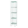 Design Ideas MeshWorks 5 Tier Full Size Metal Storage Shelving Tower for Kitchen, Office, or Garage Organization, 13.8 x 13.8 x 70.9, Sage Green view 1