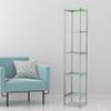 Design Ideas MeshWorks 5 Tier Full Size Metal Storage Shelving Tower for Kitchen, Office, or Garage Organization, 13.8 x 13.8 x 70.9, Sage Green view 2