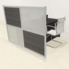 One Loft Modern Office Home Aluminum Frame Partition / Divider / Sneeze Guard, #UT-ALU-P4-C view 1