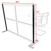 One Loft Modern Office Home Aluminum Frame Partition / Divider / Sneeze Guard, #UT-ALU-P4-C view 2