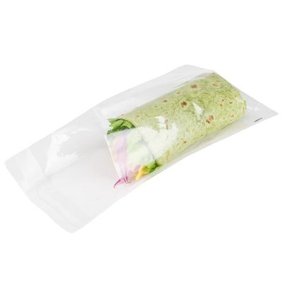 Restaurantware-7 x 5 Inch Treat Bags, 100 Microwavable Cookie Bags - Lip And Tape Design, Heat-Resistant, Clear Plastic Resealable Bakery Bag, Grease-Resistant, For Candy, Nuts, And Party Favors