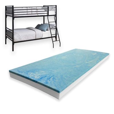 Foamma 6" Twin Size Gel Memory Foam Bunk Bed Mattress Replacement, Made in USA, CertiPur-US Certified, Cover Not Included