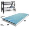 Foamma 6" Twin Size Gel Memory Foam Bunk Bed Mattress Replacement, Made in USA, CertiPur-US Certified, Cover Not Included view 2