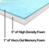 Foamma 6" Twin Size Gel Memory Foam Bunk Bed Mattress Replacement, Made in USA, CertiPur-US Certified, Cover Not Included view 3