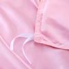 5 PC Satin Bedding Set Soft Silky Satin Bed Set with Zipper Closure & Corner Ties With 600 Thread Count 18'' Deep Pocket of Fitted Sheet (Duvet cover+Fitted+Flat+Pillowcases)Oversized King ,Pink view 4
