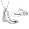 BAOWIQI Cremation Jewelry Shoe Shape Urn Necklace Ashes Keepsake Holder Memorial Urn Necklace Personality Necklace view 1