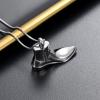 BAOWIQI Cremation Jewelry Shoe Shape Urn Necklace Ashes Keepsake Holder Memorial Urn Necklace Personality Necklace view 3