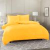 5 Pcs Split Bed Sheet Set + Duvet Cover with Zipper Closure & Corner Ties 100% Combed Cotton 600 TC Split Cal-King Size Sheet Set For Adjustable Bed All Around Fitted Upto 28" DP(6 PC | Yellow) view 4