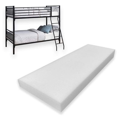 Foamma 4" Twin XL Size High Density Foam Bunk Bed Mattress Replacement, Made in USA, CertiPur-US Certified, Cover Not Included