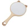 Hemoton Girl Handheld Mirror Cute Cat Ear Shaped Cosmetic Mirror Wooden Handle for Travel and Home Use Portable Makeup Tool for Students and Role-Playing view 1