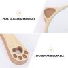 Hemoton Girl Handheld Mirror Cute Cat Ear Shaped Cosmetic Mirror Wooden Handle for Travel and Home Use Portable Makeup Tool for Students and Role-Playing view 4