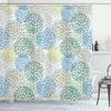 Ambesonne Floral Shower Curtain, Modern Floral Ornate Petals Flourish Traditional Springtime Garden Leaves, Cloth Fabric Bathroom Decor Set with Hooks, 69" W x 75" L, Pale Green view 1