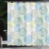 Ambesonne Floral Shower Curtain, Modern Floral Ornate Petals Flourish Traditional Springtime Garden Leaves, Cloth Fabric Bathroom Decor Set with Hooks, 69" W x 75" L, Pale Green view 3