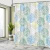 Ambesonne Floral Shower Curtain, Modern Floral Ornate Petals Flourish Traditional Springtime Garden Leaves, Cloth Fabric Bathroom Decor Set with Hooks, 69" W x 75" L, Pale Green view 4