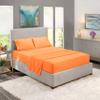 5 Pcs Split Bed Sheet Set + Duvet Cover with Zipper Closure & Corner Ties 100% Cotton 600 TC Split Cal-King Size Sheet Set For Adjustable Bed All Around Fitted Upto 32" DP(6 PC | Apricot Buff Orange) view 1
