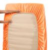 5 Pcs Split Bed Sheet Set + Duvet Cover with Zipper Closure & Corner Ties 100% Cotton 600 TC Split Cal-King Size Sheet Set For Adjustable Bed All Around Fitted Upto 32" DP(6 PC | Apricot Buff Orange) view 3