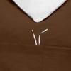 5 Pcs Split Bed Sheet Set + Duvet Cover with Zipper Closure & Corner Ties 100% Combed Cotton 600 TC Split Cal-King Size Sheet Set For Adjustable Bed All Around Fitted Upto 32" DP(6 PC | Chocolate) view 4