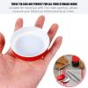 12pcs Jar Lids Tinplate Airtight Canning Jars Caps Leakproof Split Sealing Cover Round Metal Ring for Regular Mouth Kerr Jars Bottles 70mm Red view 2