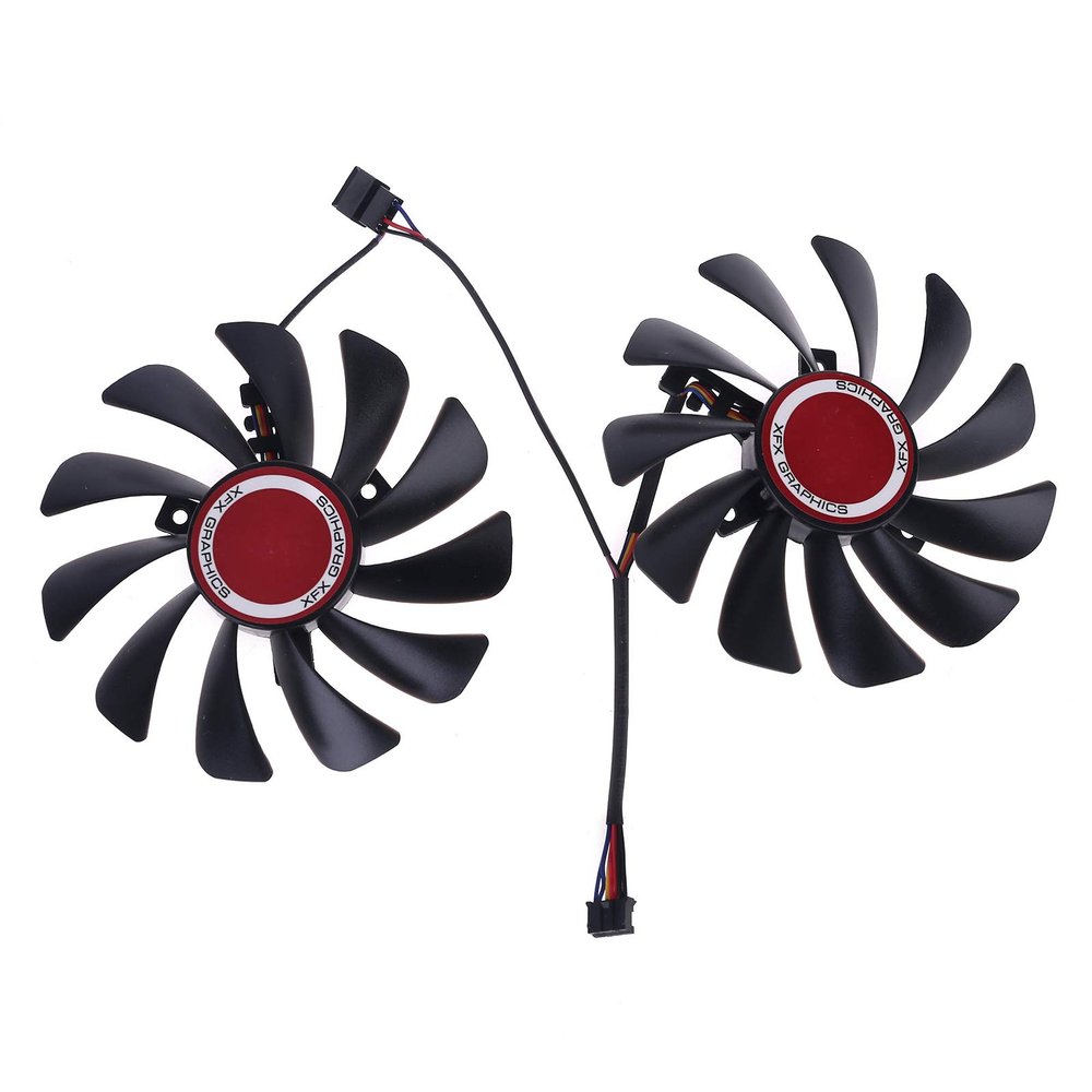 JKPOWER 2pieces 95mm FDC10U12S9-C CF1010U12S Cooler Fan Replace for XFX Radeon RX580 RX590