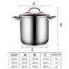 304 Stainless Steel Stock Pot, Household Large-capacity Thick Soup Pot (5/7/9L), for Gas Stove/induction Cooker (Size : 5L) view 2