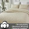 Brandream Luxury Beige Quilt Bedding Set King Size Cotton Luxury Elegant Medallion Matelasse Coverlet Set 3-Piece view 2