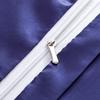 5 PC Satin Bedding Set Soft Silky Satin Bed Set with Zipper Closure & Corner Ties With 600 Thread Count 18'' Deep Pocket of Fitted Sheet (Duvet cover+Fitted+Flat+Pillowcases)Twin/TwinXL ,Blue view 4