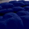 100% Organic Cotton Pinch Pleated Comforter with 2 Pillow,500 GSM Ultra-Soft Goose Down with 4 Corner Tabs Beautiful Pinch Pleat Baffle Box Design,Light Weight Comforter(Queen/Full-Royal Blue) view 3