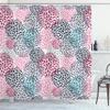Ambesonne Floral Shower Curtain, Modern Floral Ornate Petals Flourish Traditional Springtime Garden Leaves, Cloth Fabric Bathroom Decor Set with Hooks, 69" W x 84" L, Rose White view 1