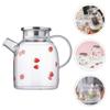 1pc Strawberry Cold Brew Teapot Strawberry Decor Drink Pitcher with Lid Water Pitcher with Lid Water Bottles Glass Tea Kettle Tea Pot Measuring Cup Stainless Steel Household view 4